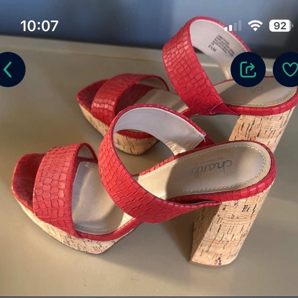 Charles by Charles David Red Platform Sandals